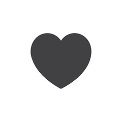 Heart icon in black on a white background. Vector illustration