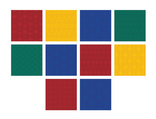 Vector image of floral patterns against white background