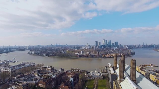 Aerial View of London City Footage