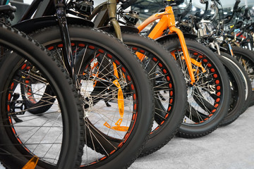 Bicycle exhibition in showroom
