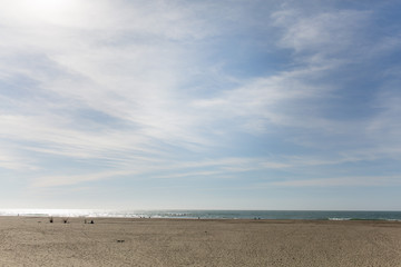 california beach with waves