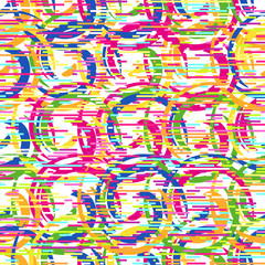 Seamless colorful multicolored abstract pattern. This template is suitable for textiles, sports, children's, youth clothing.