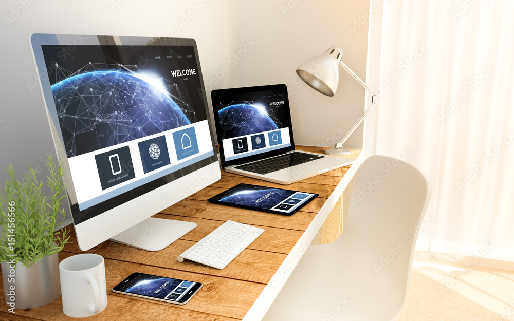 Canvas Prints blog earth responsive concept on devices