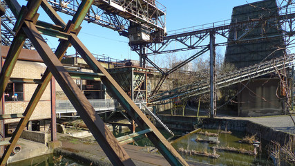 Naklejka premium Abandoned steel production plant, which has been out of operation for decades. Germany.