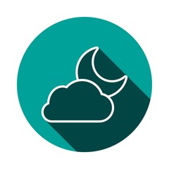 moon and cloud icon stock vector illustration flat design