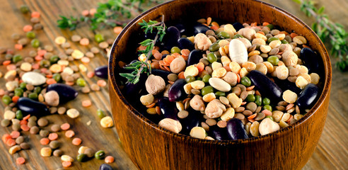 beans, chickpeas  and lentils