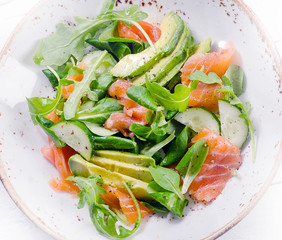 Fresh salmon salad
