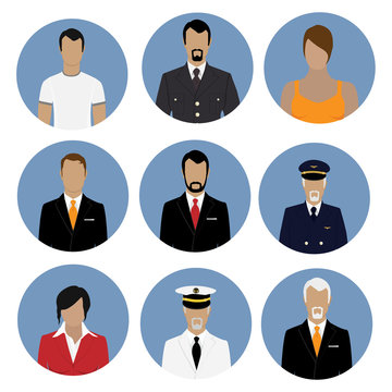 People professions vector