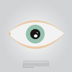 Obraz premium Vector image of lorem ipsum text with an eye