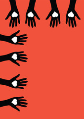 Vector icon of call for volunteers