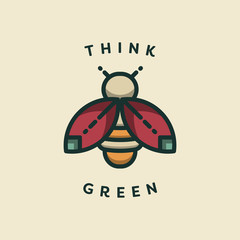 Vector icon of a bee 