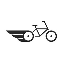 black abstract bike with wings