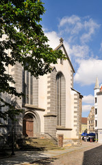Fototapeta na wymiar Frauenkirche, Unserer lieben Frauen St. Marien, Meißen, Sachsen, Deutschland, Europa