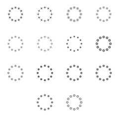 Fototapeta na wymiar Vector icon of various shape forming a circle