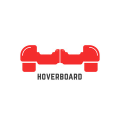 simple red hoverboard logo
