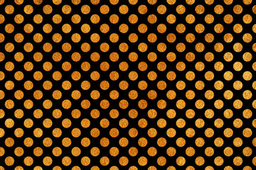 Golden polka dot black background.