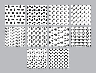Vector icon set of different pattern