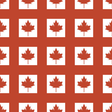 Canada country flag symbol maple leaf pattern seamless canadian background freedom vector illustration