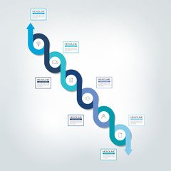  Infographic timeline report, template, chart, scheme. Vector.