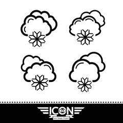 snow cloud icon