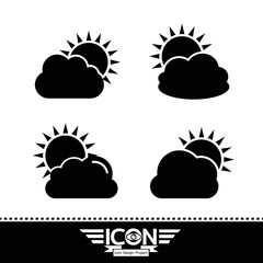 cloud with sun icon