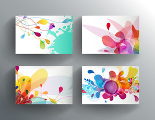 Set of abstract colorful cards.