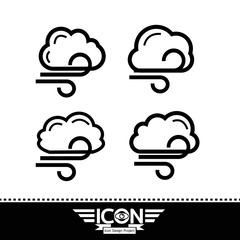 cloud with wind icon