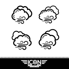 cloud with wind icon