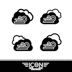 cloud with wind icon