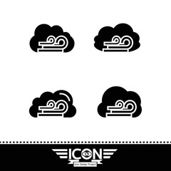 cloud with wind icon