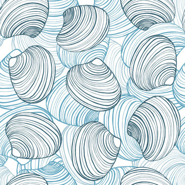 vector hand drawn shell background