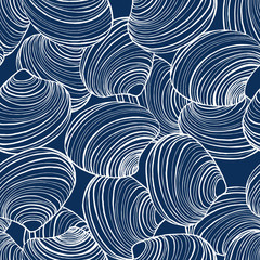 vector dark background with seashells