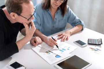 Fototapeta premium Coworkers having a business discussion
