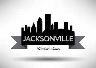 Vector Graphic Design of Jacksonville City Skyline