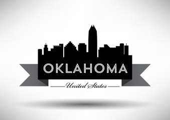 Fototapeta premium Vector Graphic Design of Oklahoma City Skyline