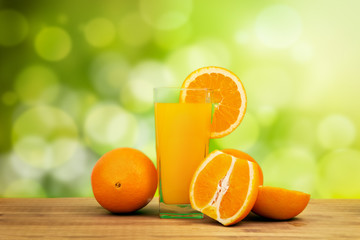 Orange juice with oranges