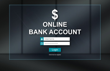 Concept of online bank account