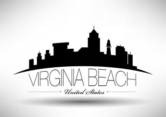 Fototapeta premium Vector Graphic Design of Virginia Beach City Skyline