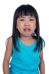 Crying Asian Chinese little girl