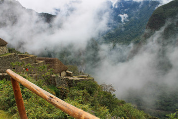 Nebbia a Machu Picchu