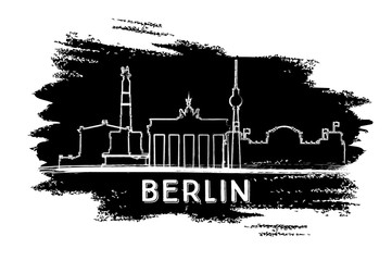 Fototapeta premium Berlin Skyline Silhouette. Hand Drawn Sketch.