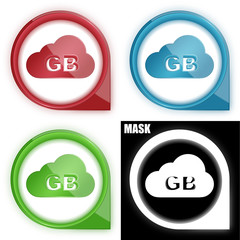 ikona w okręgu ze strzałką i blaskiem zestaw