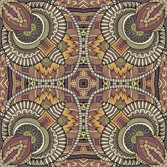 Abstract vector decorative ethnic hand drawn sketchy contour sea