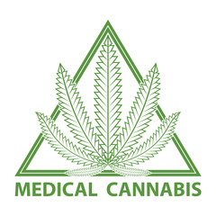 Medical cannabis (marijuana) logo.