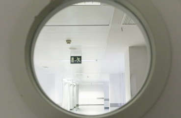 Interior corridor hospital