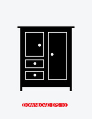 Bathroom furniture icon, Vector