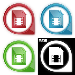 ikona w okręgu ze strzałką i blaskiem zestaw