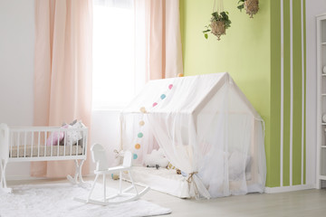 Tent in baby room