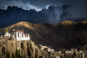The Buddhist monastery of Lamayuru in the Indian Himalaya. Lamayuru, Ladakh, India
