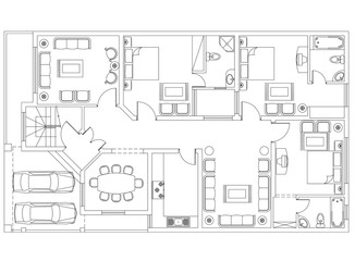 Apartment plan drawing